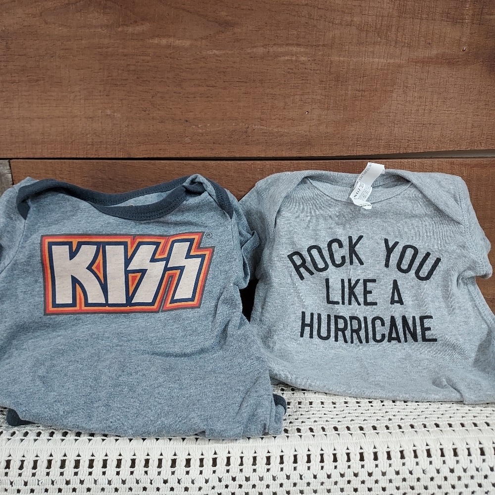 Set of 2 80s Rock Onesies